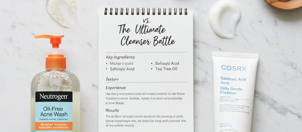 Neutrogena Oil-Free Acne Wash vs. COSRX Salicylic Acid Daily Gentle Cleanser